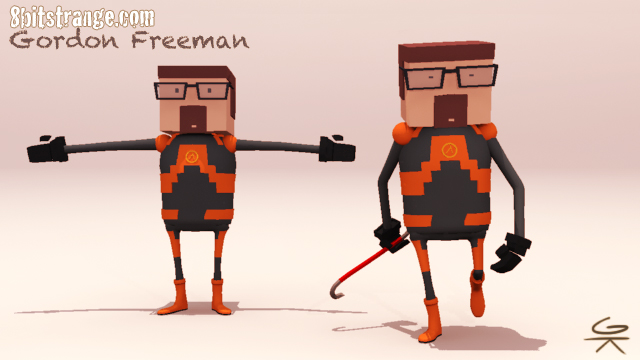 Eight Bit Strange concept Gordon Freeman