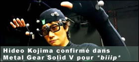 Dossier - Hideo Kojima en mocap pour Metal Gear Solid V
