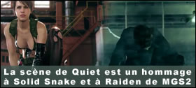Dossier - La scène de Quiet est un hommage à Solid Snake et à Raiden