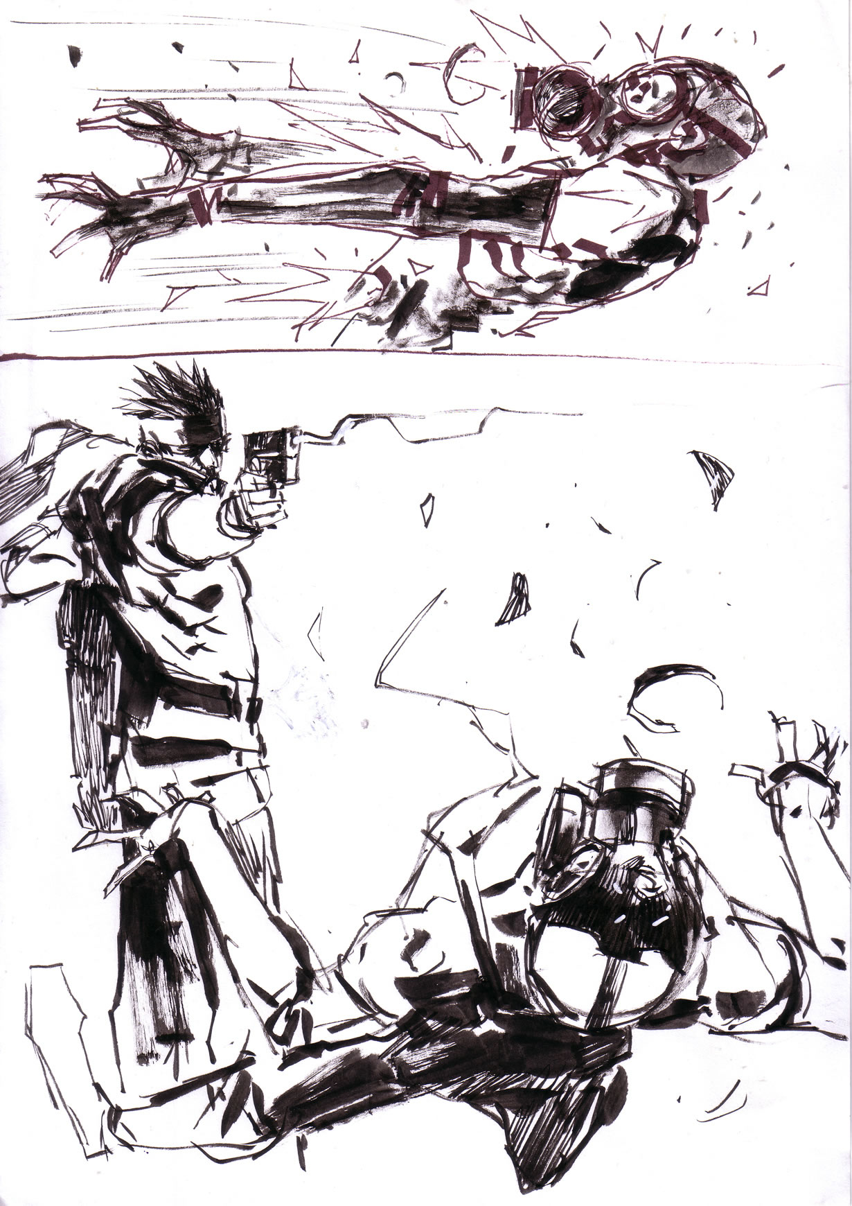 Ashley Wood dessin original Metal Gear Solid