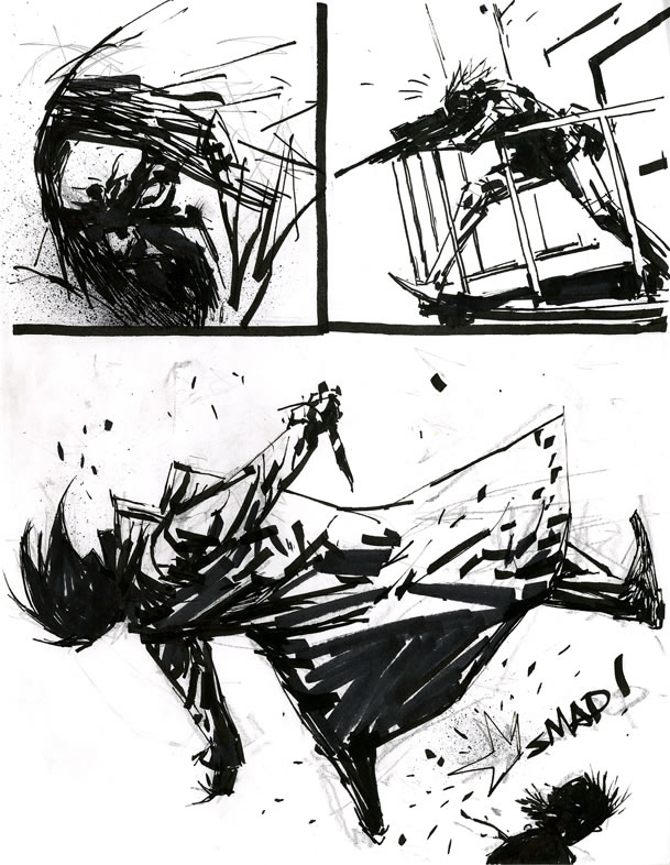 Ashley Wood dessin original Metal Gear Solid