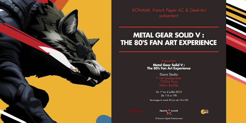 Une exposition Metal Gear Solid V : The 80's Fanart Experience  Paris