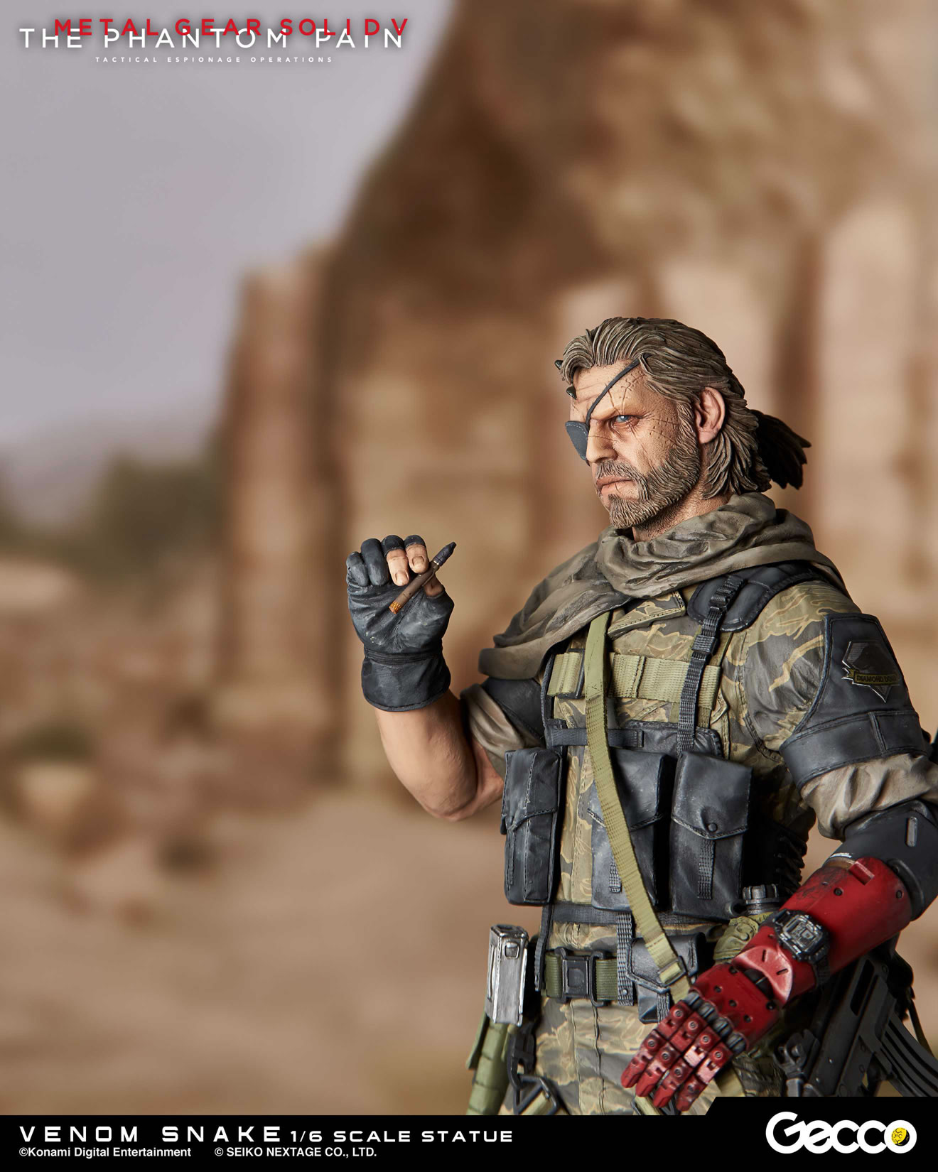 Des photos et une date pour les statuettes Gecco de Venom Snake et D.D.