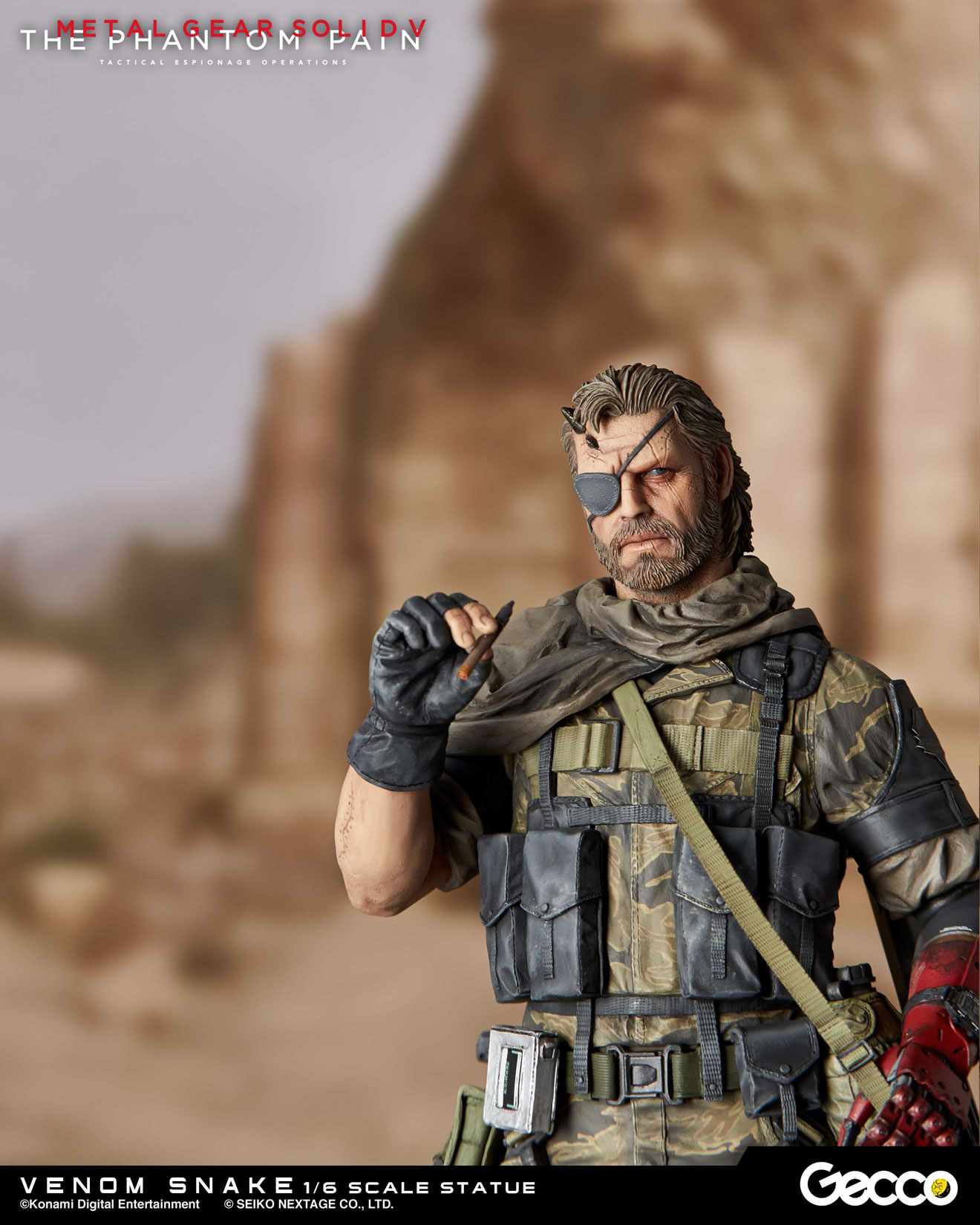 Des photos et une date pour les statuettes Gecco de Venom Snake et D.D.