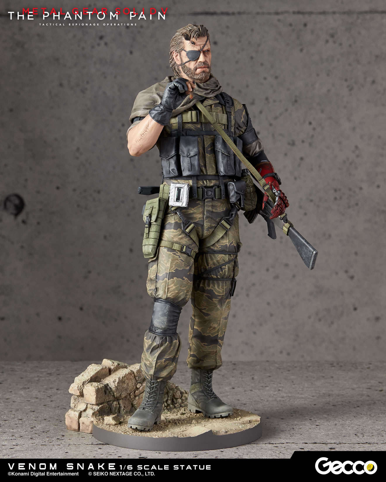 Des photos et une date pour les statuettes Gecco de Venom Snake et D.D.