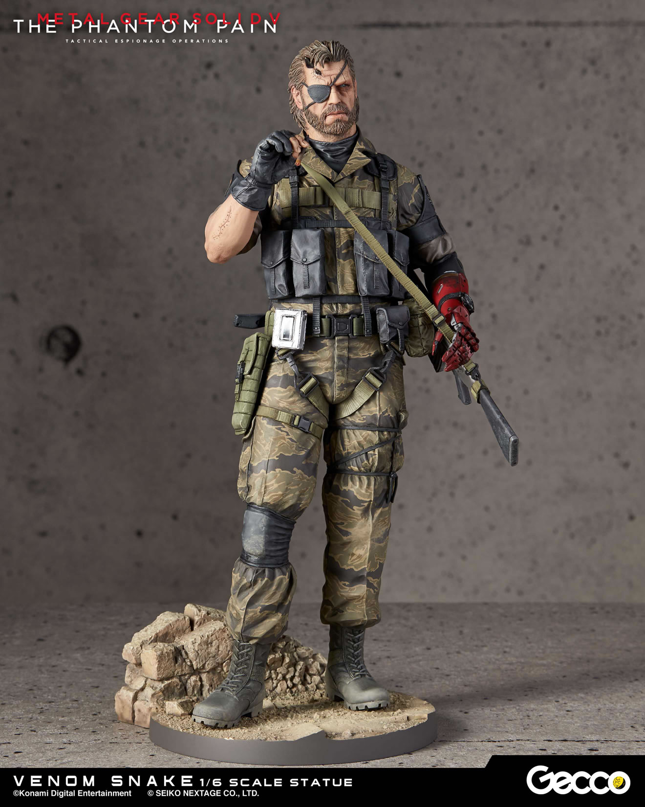 Des photos et une date pour les statuettes Gecco de Venom Snake et D.D.