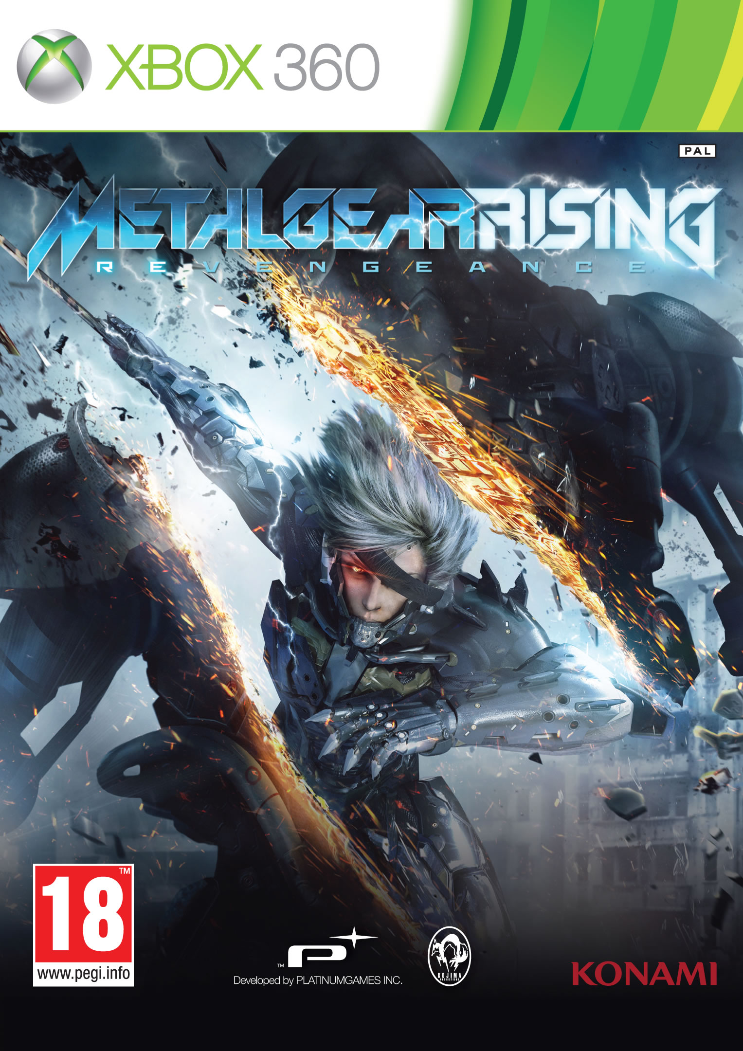 La jaquette europenne de Metal Gear Rising Revengeance -  Xbox 360