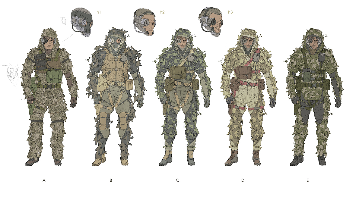 Une flope d'artworks de Metal Gear Online par A.J. Trahan