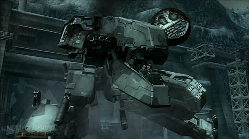 Metal Gear Rex contre Metal Gear Ray dans Metal Gear Solid 4
