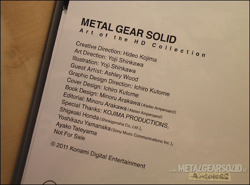 Metal Gear Solid Art of the HD Collection  Yoji Shinkawa Artbook