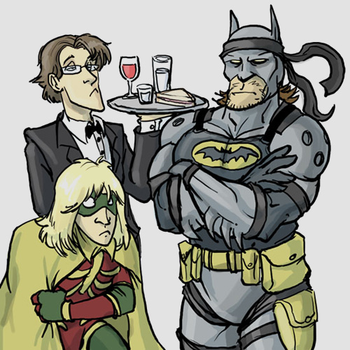 Metal Gear Solid Batman Raiden Otacon et Snake