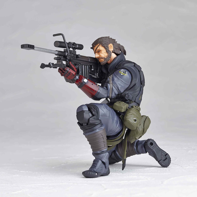 La figurine Vulcanlog de Venom Snake en Sneaking Suit illustre et date