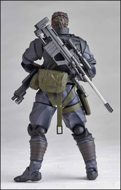 La figurine Vulcanlog de Venom Snake en Sneaking Suit illustre et date