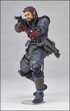 La figurine Vulcanlog de Venom Snake en Sneaking Suit illustre et date