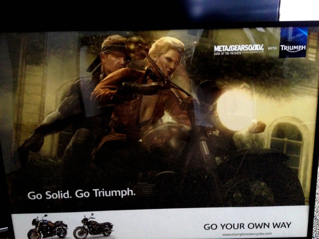 Publicit Metal Gear Solid 4 et Triumph