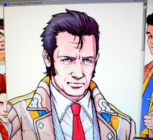 Illustration Suda51's Sdatcher de Satoshi Yoshioka