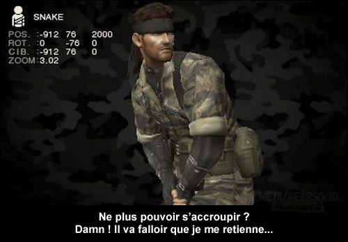 Snake a une envie dans Metal Gear Solid 3DS