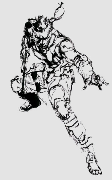 Artwork Solid Snake MGS1 Yoji Shinkawa