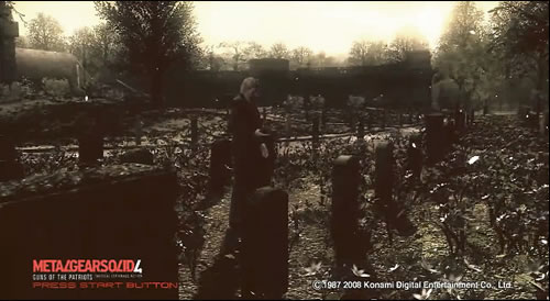 écran titre menu Metal Gear Solid 4