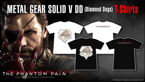 De nouveaux t-shirts MGSV The Phantom Pain estampills Diamond Dogs