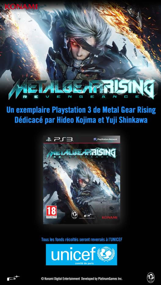 Metal Gear Rising Revengeance Une vente aux enchres pour lUnicef