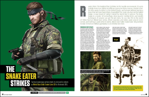 Metal Gear Solid Snake Eater 3D Nintendo Power