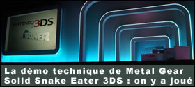Dossier - Dmo technique Metal Gear Solid Snake Eater 3DS : on y a jou !