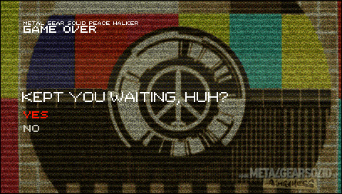  Kept you waiting huh, Metal Gear Solid Peace Walker