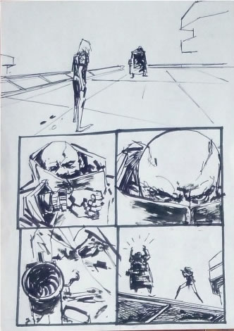 Ashley Wood dessin original Metal Gear Solid
