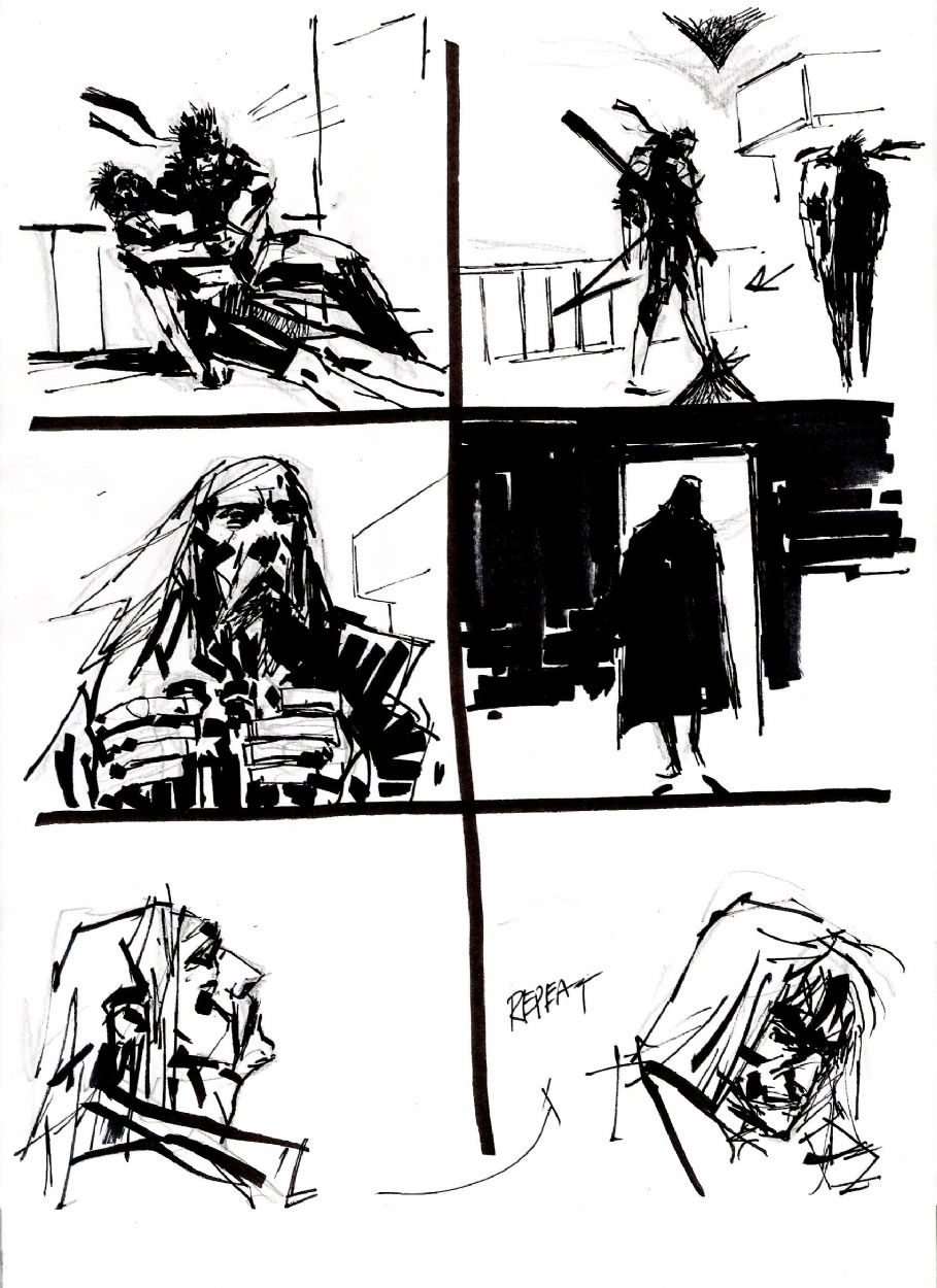 Ashley Wood dessin original Metal Gear Solid