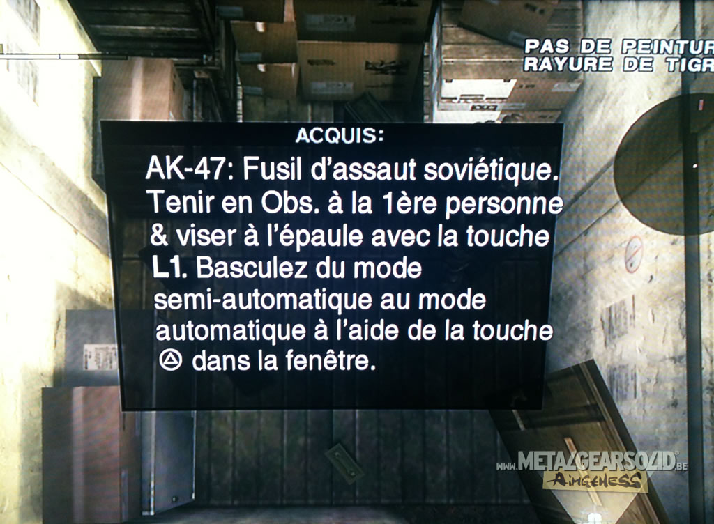 Bug Metal Gear Solid HD Collection texte pas centr