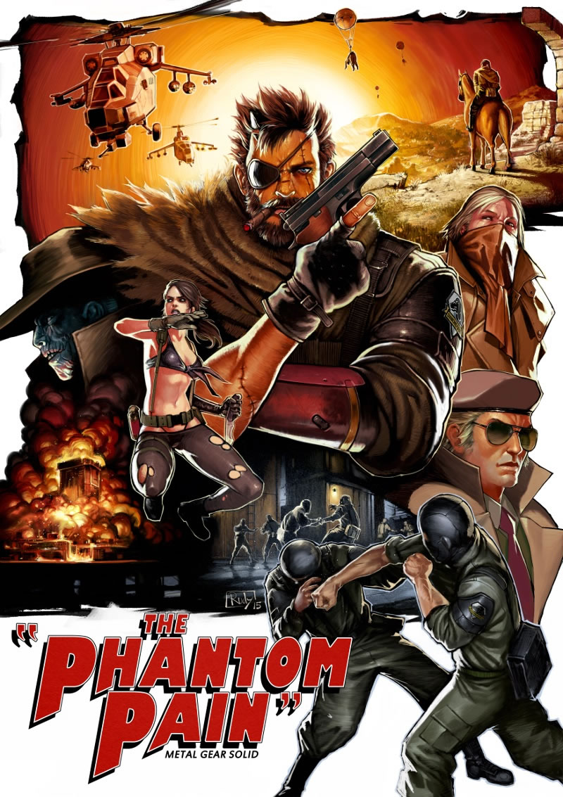 Six affiches de Metal Gear Solid V ralises comme celles des films des annes 80
