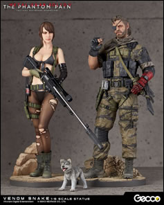 Des photos et une date pour les statuettes Gecco de Venom Snake et D.D.