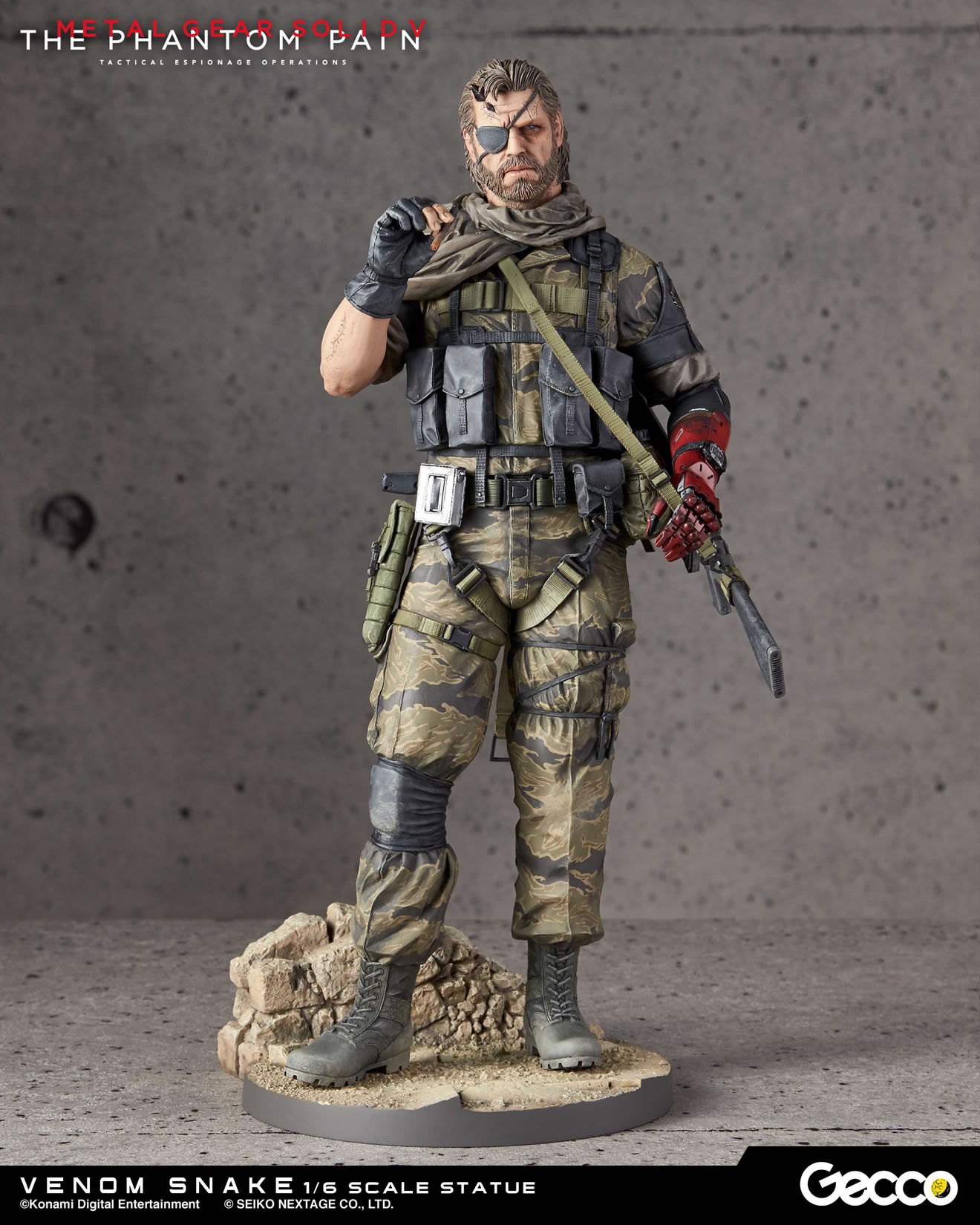 Des photos et une date pour les statuettes Gecco de Venom Snake et D.D.