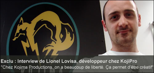 Interview de Lionel Lovisa, développeur chez Kojima Productions