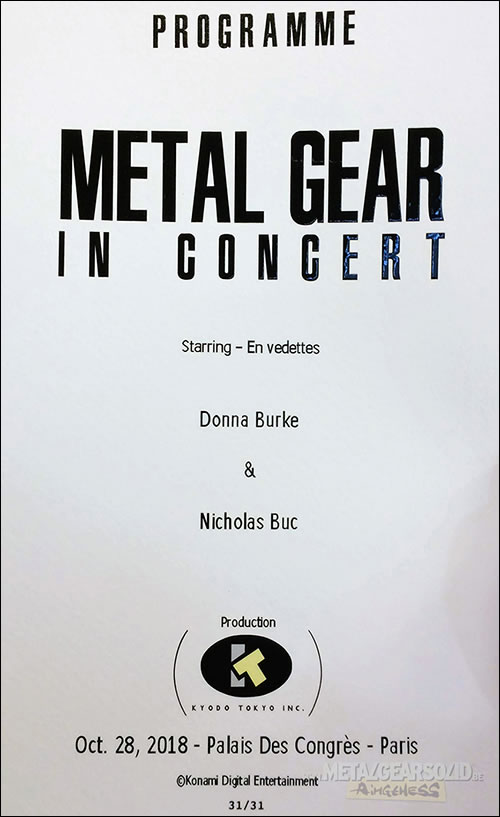 Metal Gear en concert  Paris : comme un dernier hommage