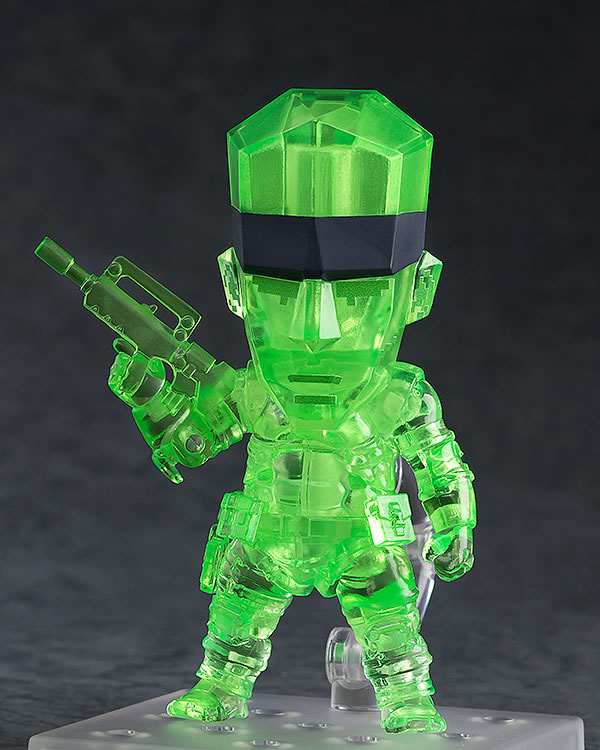 Une figurine Nendoroid de Solid Snake en camouflage optique