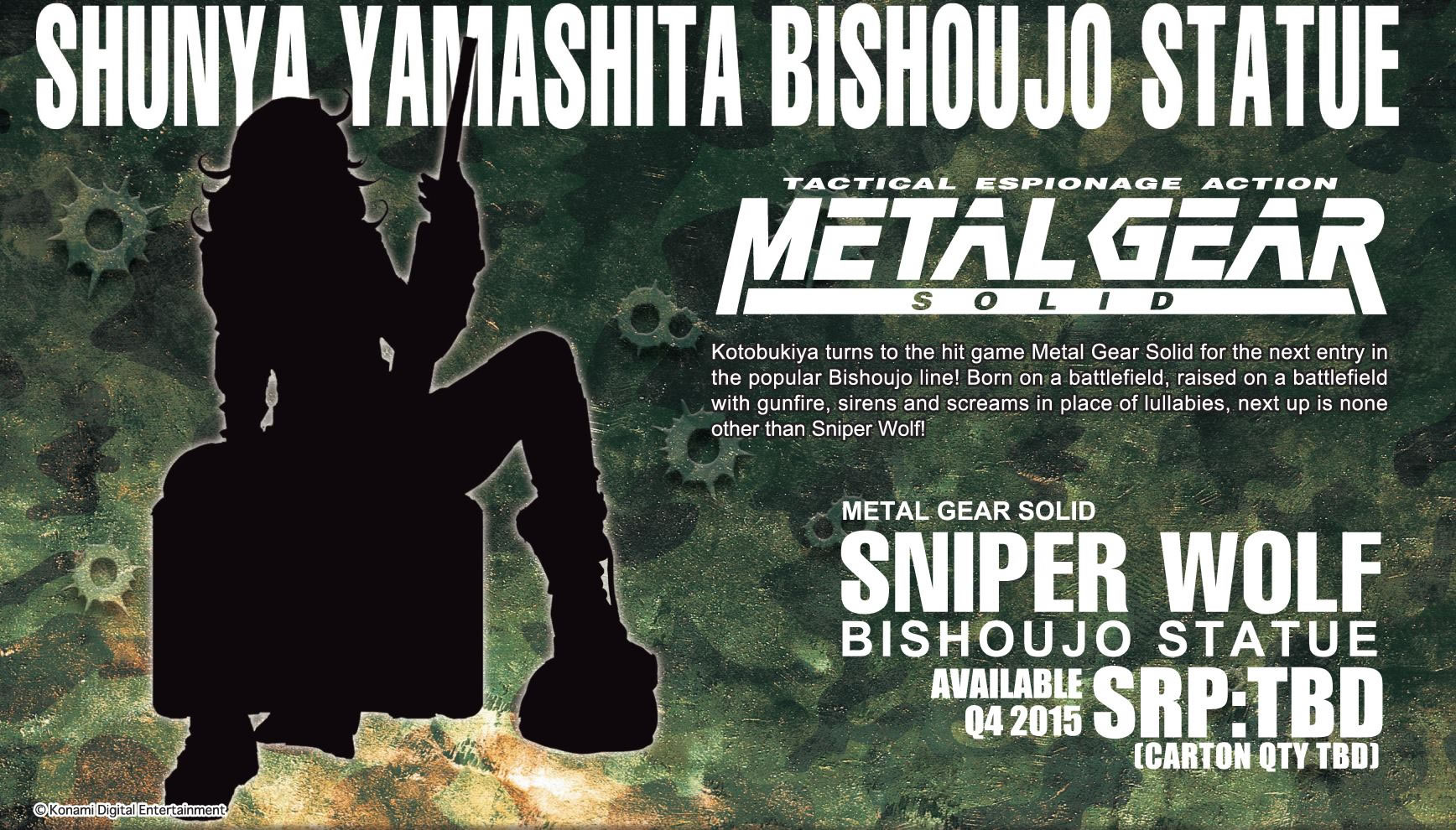 La statuette Kotobukiya de Sniper Wolf illustre pour une sortie en 2016