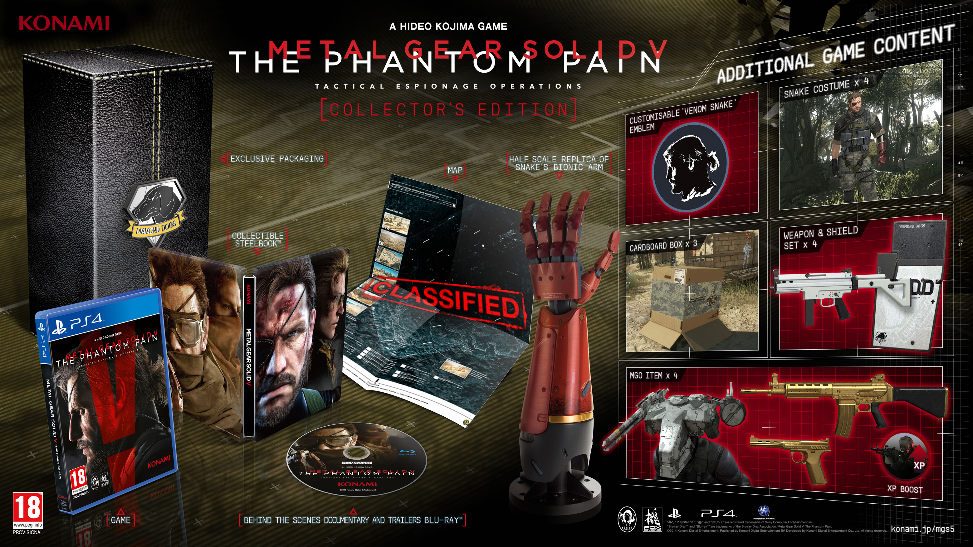 Le contenu du Blu-ray collector de Metal Gear Solid V : The Phantom Pain dtaill par le BBFC