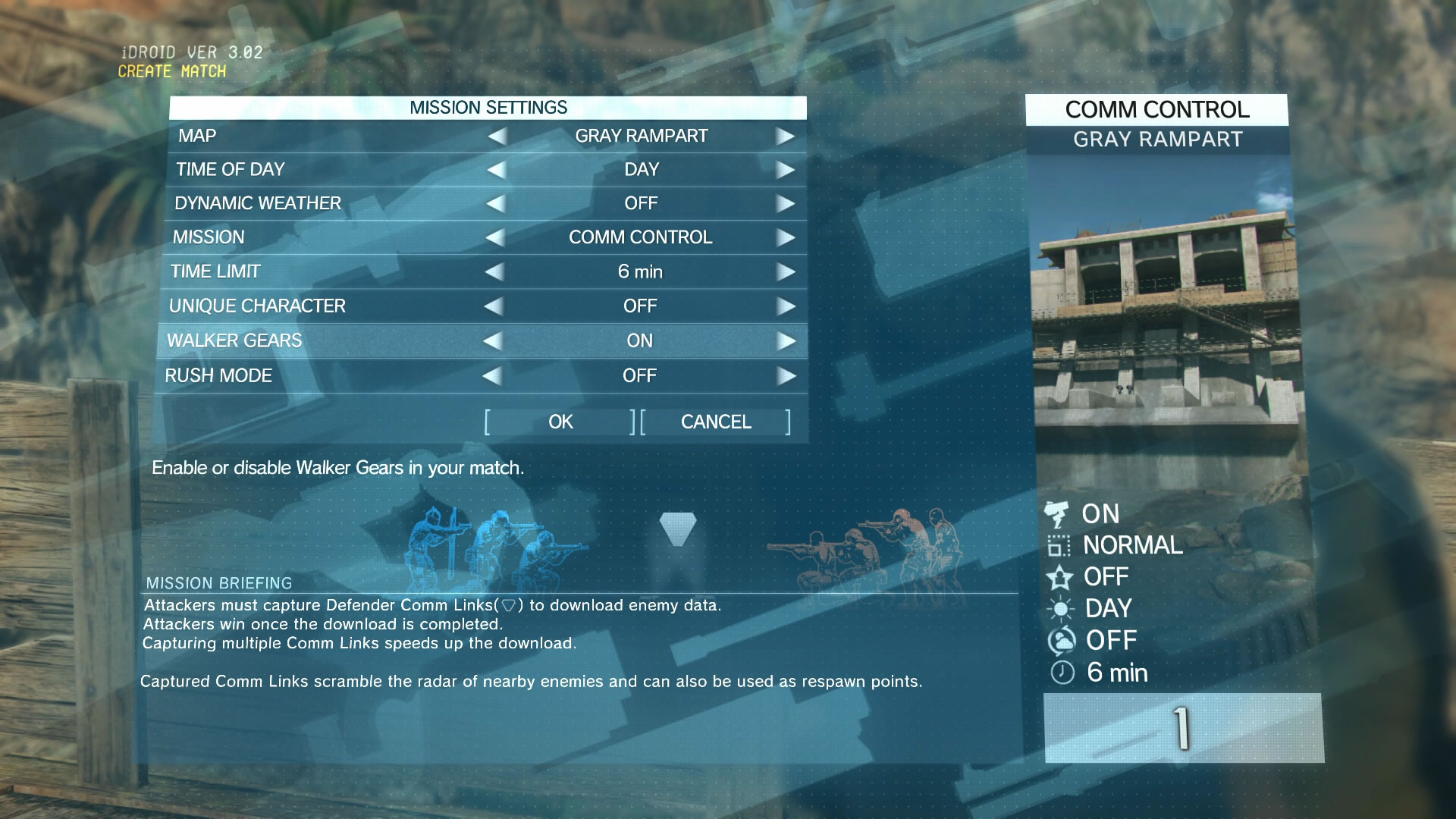 Des dtails sur les MJ de Metal Gear Online et les nouvelles options de match  venir