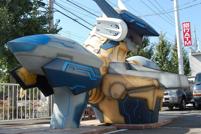 Une statue de Jehuty dans les rues de Tokyo